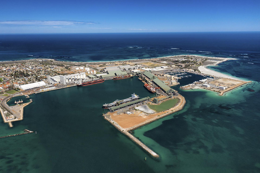 Aerial view of Geraldton Port and Fishing Boat Harbour